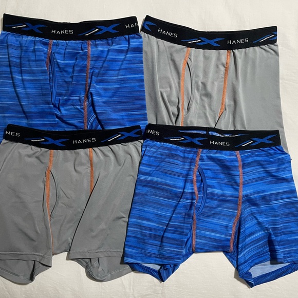 Hanes Other - Four pairs of boys, Hanes, X temp, boxer, briefs, size large